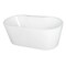 Aqua Eden Freestanding Bathtubs, 55.13 L, 27.38 W, White, Acrylic VT7DE552823 - alternate 1